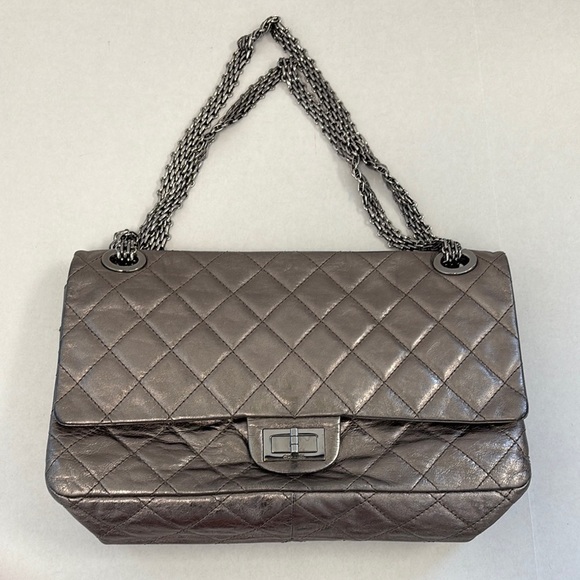 CHANEL Handbags - Chanel Metallic 2.55 Maxi Reissue Chain Shoulder Bag